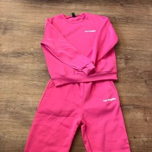 Women’s shein sweatpant and crewneck set in size xs